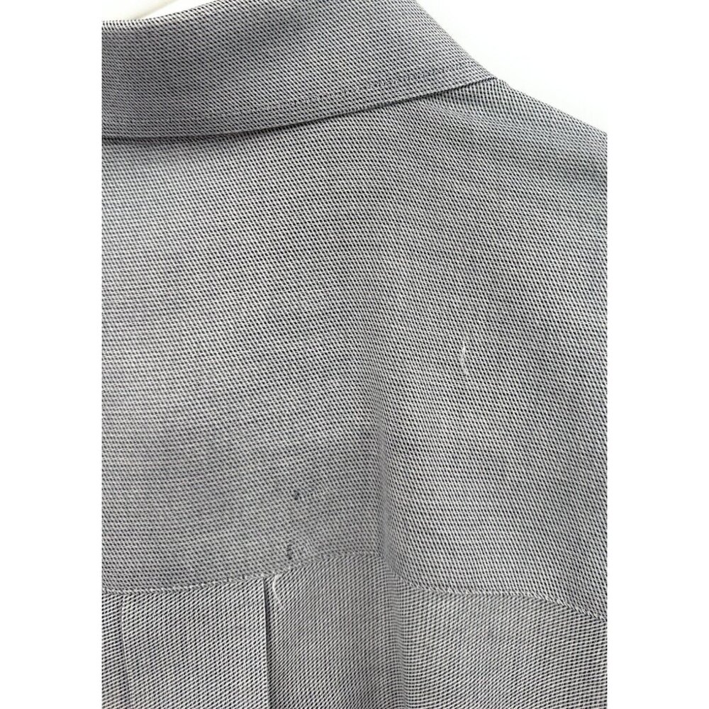 PAL ZILERI Sz 16 41 Point Collar Check Shirt Gray Handmade in Italy - Picture 7 of 9